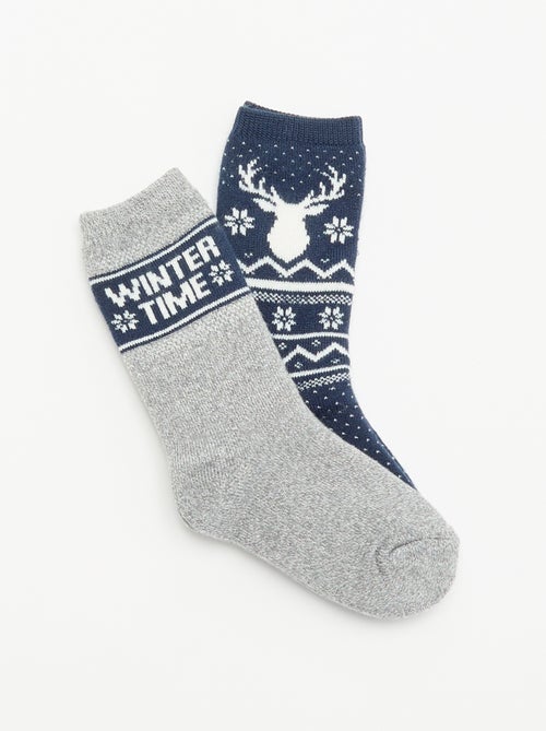 2er-Pack gefütterte Socken - Kiabi
