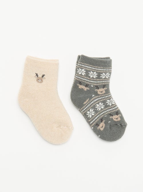 2er-Pack gefütterte Socken - Kiabi