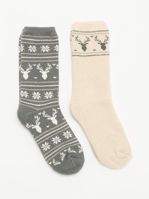 2er-Pack gefütterte Socken - Kiabi