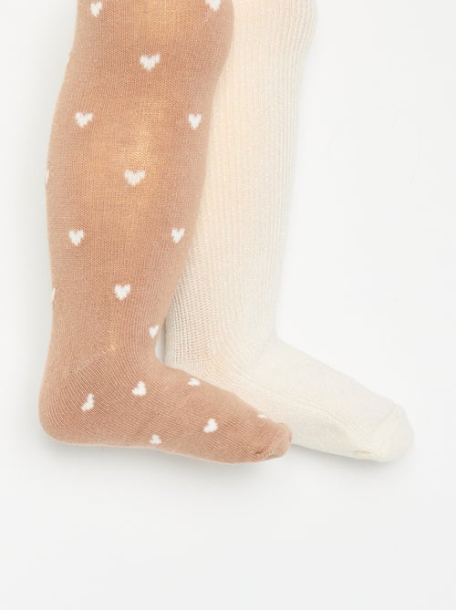 2er-Pack gemusterte Strumpfhosen - Kiabi