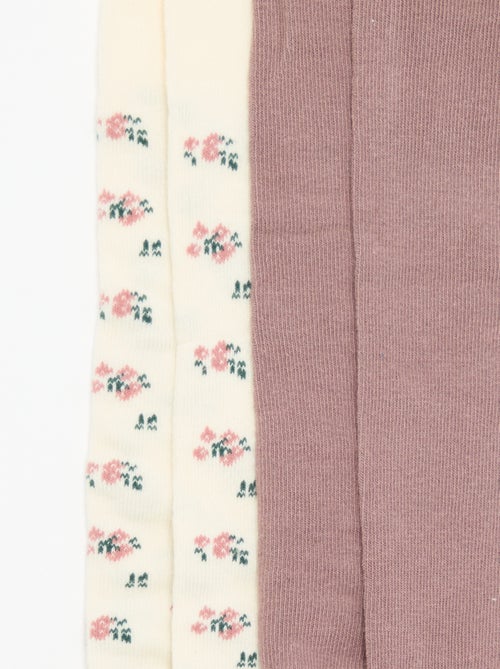 2er-Pack gemusterte Strumpfhosen - Kiabi