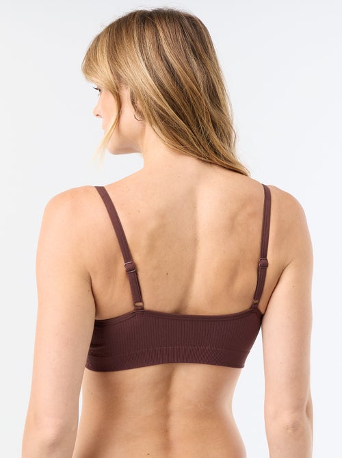 2er-Pack gerippte Bralettes - Kiabi
