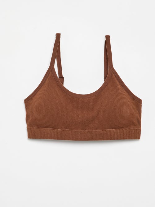 2er-Pack gerippte Bralettes - Kiabi