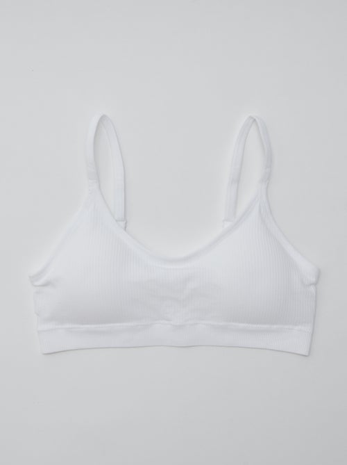 2er-Pack gerippte Bustiers - Kiabi