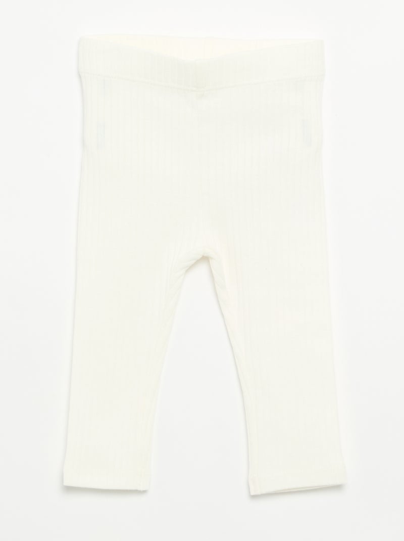2er-Pack gerippte Leggings Lila - Kiabi