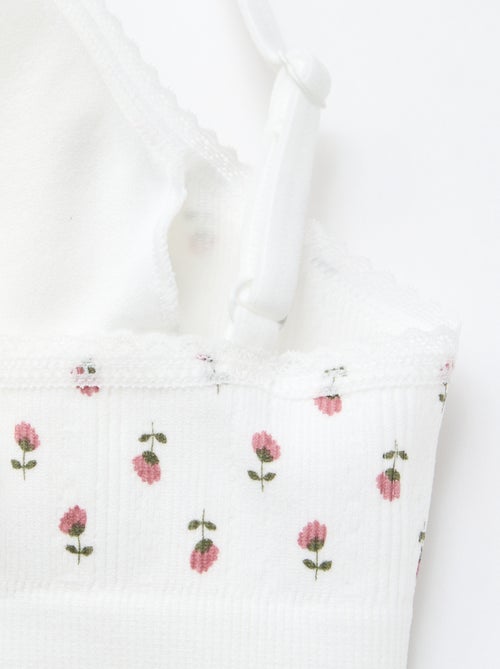 2er-Pack gerippte Triangel-Bralettes - Kiabi