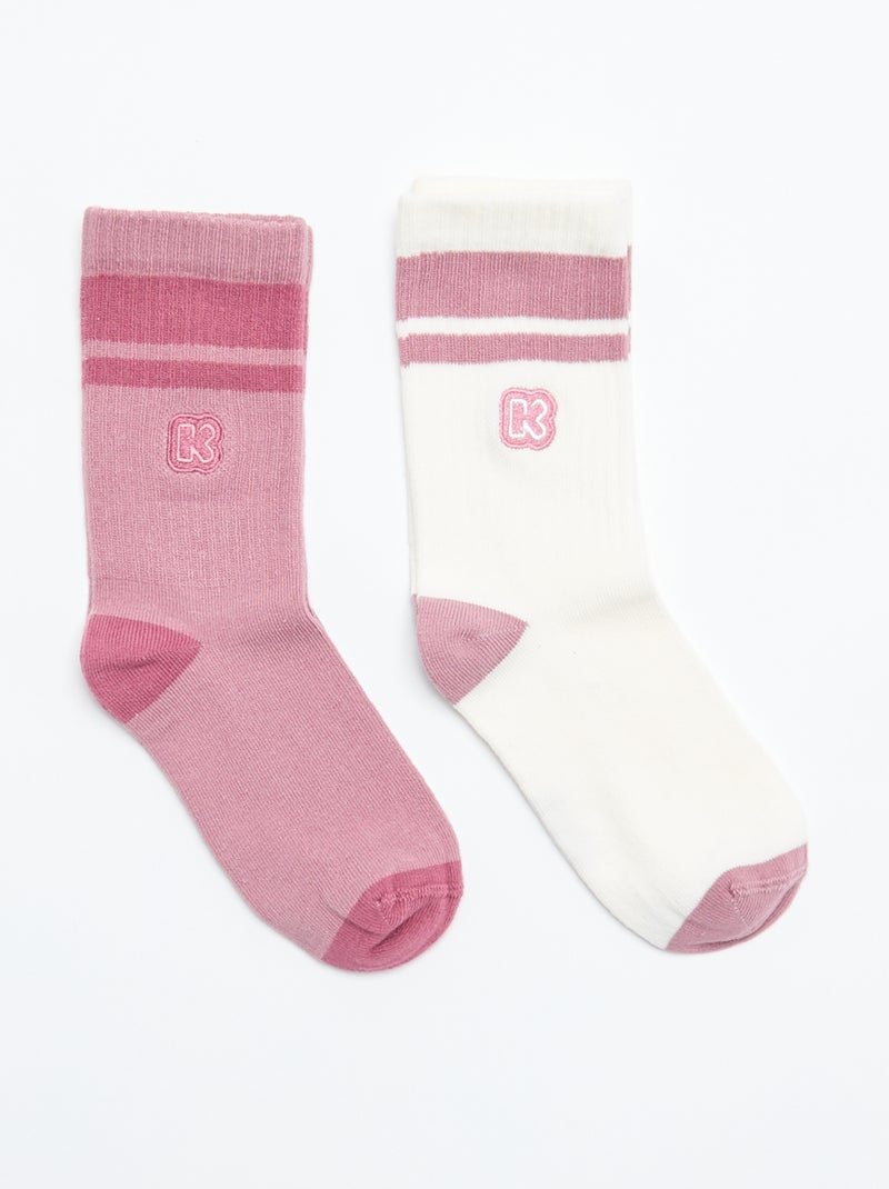 2er-Pack halbhohe Socken - Ze Marker Rose - Kiabi