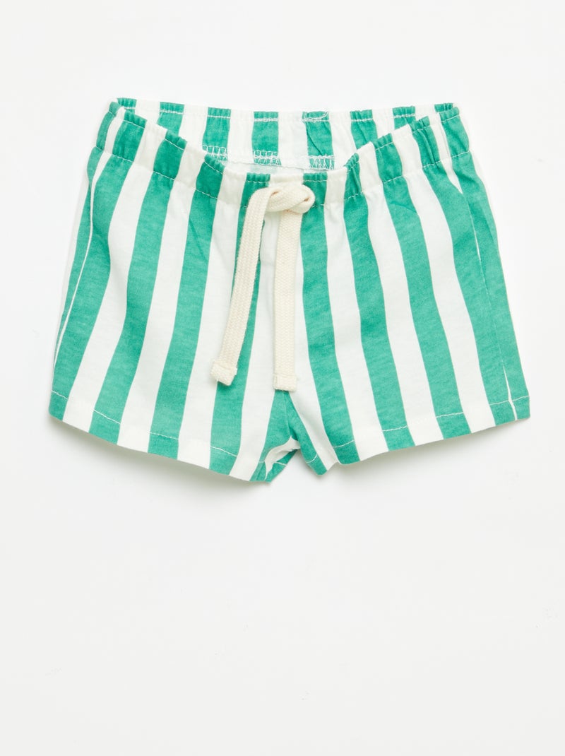 2er-Pack Jersey-Shorts Grün - Kiabi