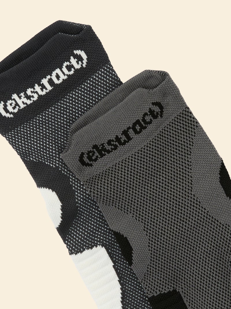 2er-Pack Kompressionssocken - (ekstract) Noir - Kiabi