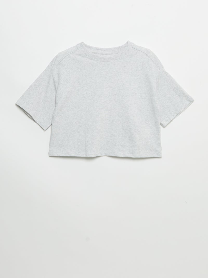 2er-Pack Kurzarm-T-Shirts Schwarz - Kiabi