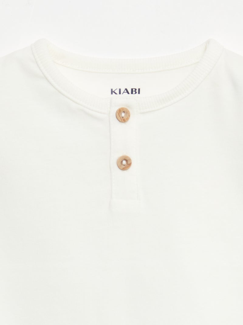 2er-Pack Kurzarm-T-Shirts Weiß - Kiabi