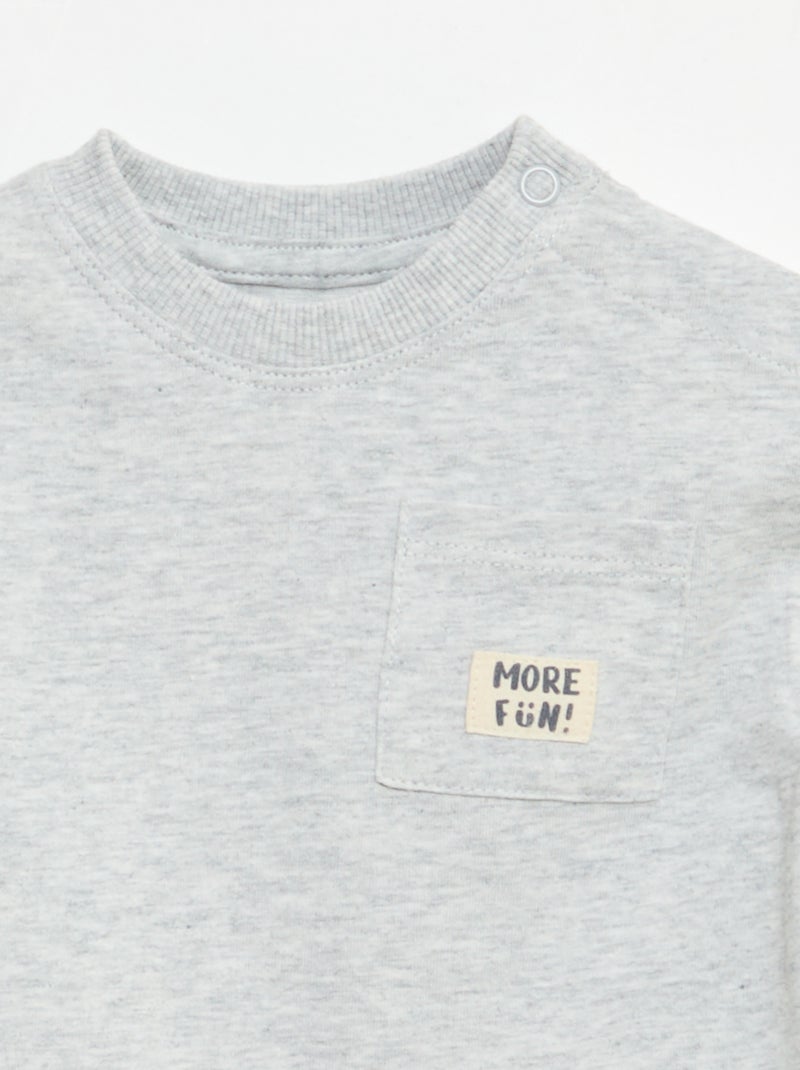 2er-Pack Kurzarm-T-Shirts Weiß - Kiabi