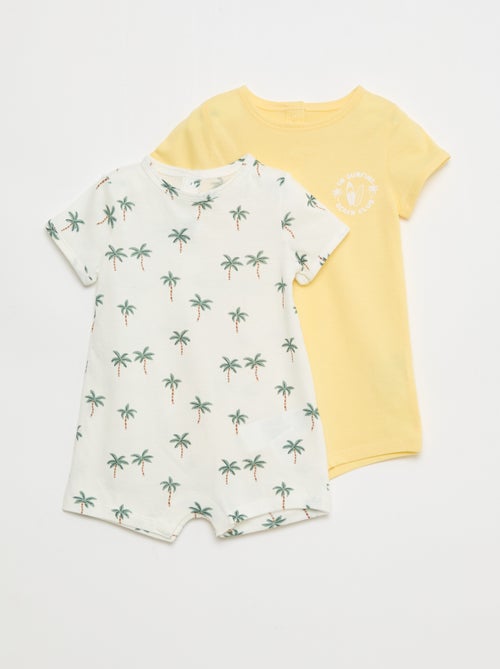 2er-Pack kurze Jersey-Strampler - Kiabi