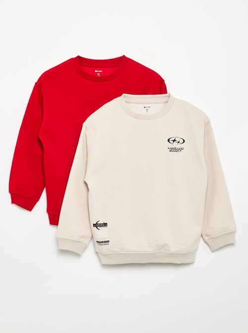 2er-Pack Langarm-Sweatshirts - Kiabi