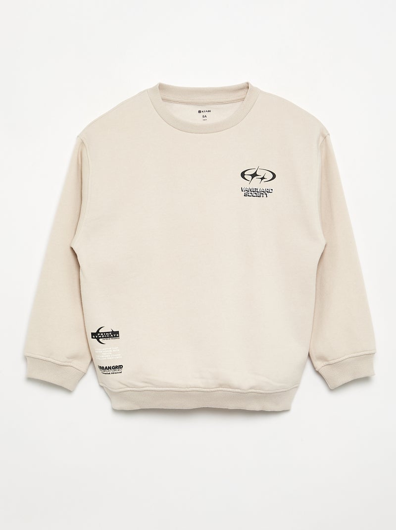 2er-Pack Langarm-Sweatshirts Beige - Kiabi