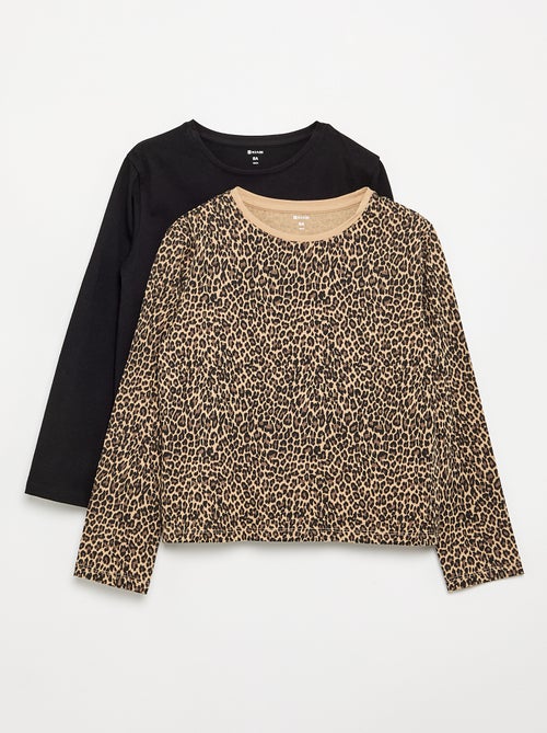 2er-Pack Langarm-T-Shirts - Kiabi