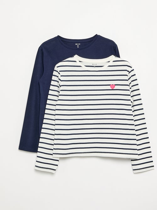 2er-Pack Langarm-T-Shirts - Kiabi