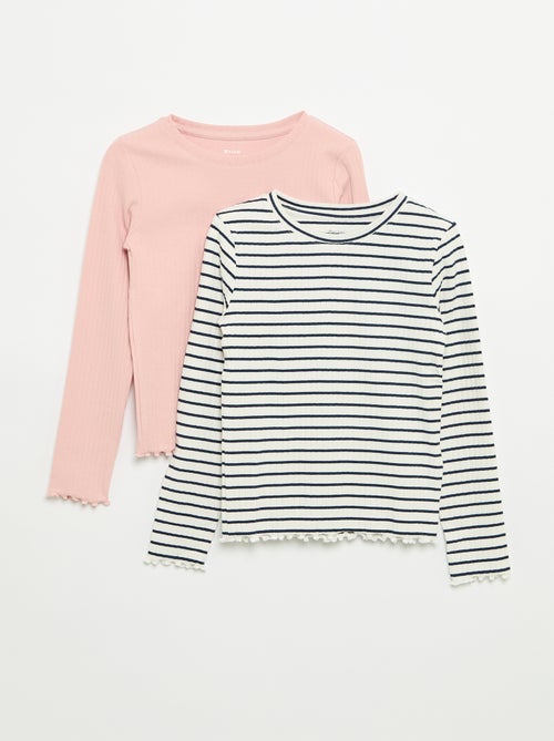 2er-Pack Langarm-T-Shirts - Kiabi
