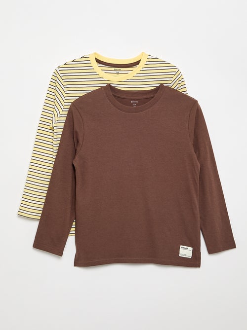2er-Pack Langarm-T-Shirts - Kiabi