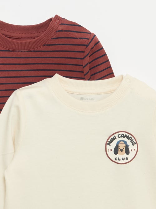 2er-Pack Langarm-T-Shirts - Kiabi