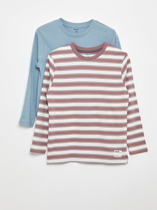 2er-Pack Langarm-T-Shirts - Kiabi