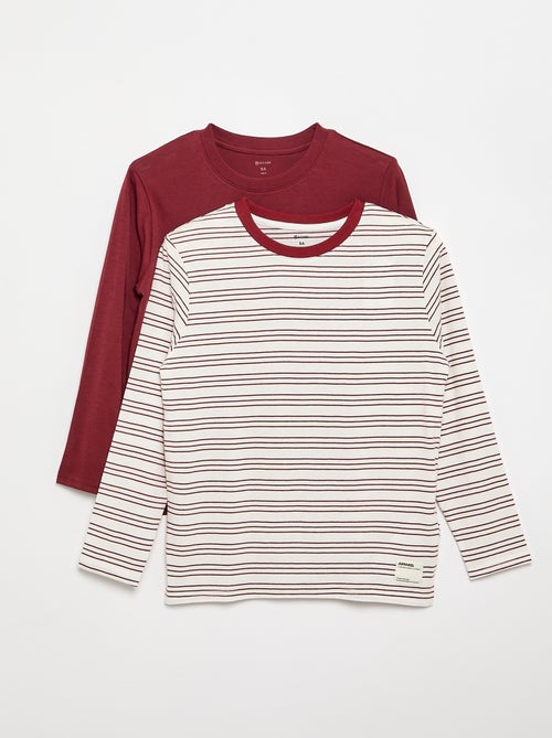 2er-Pack Langarm-T-Shirts - Kiabi