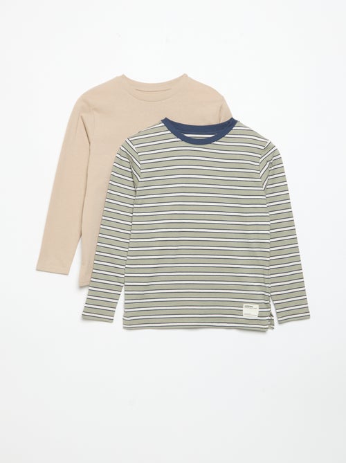 2er-Pack Langarm-T-Shirts - Kiabi