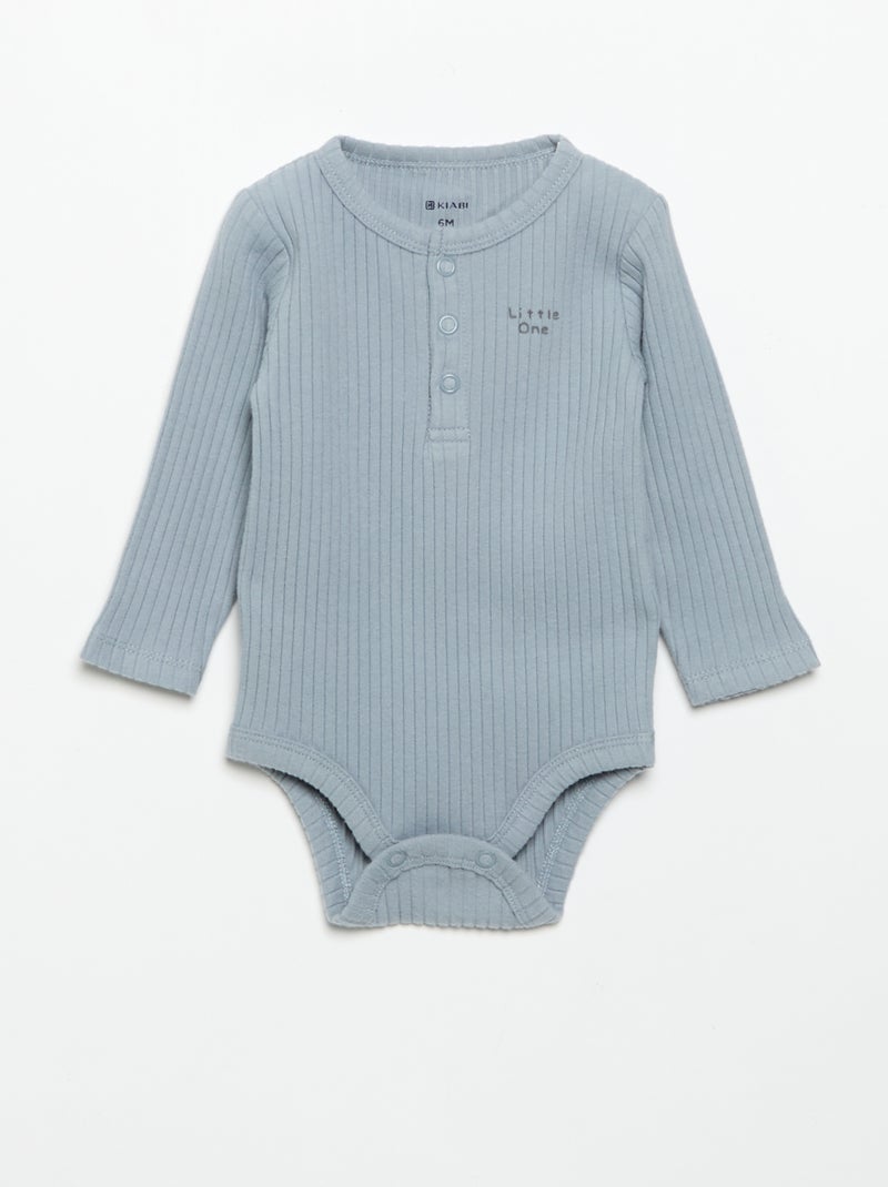 2er-Pack langärmlige Bodys Beige - Kiabi