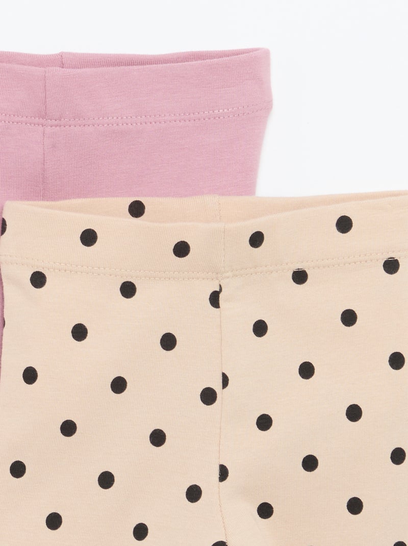 2er-Pack lange Leggings Beige - Kiabi