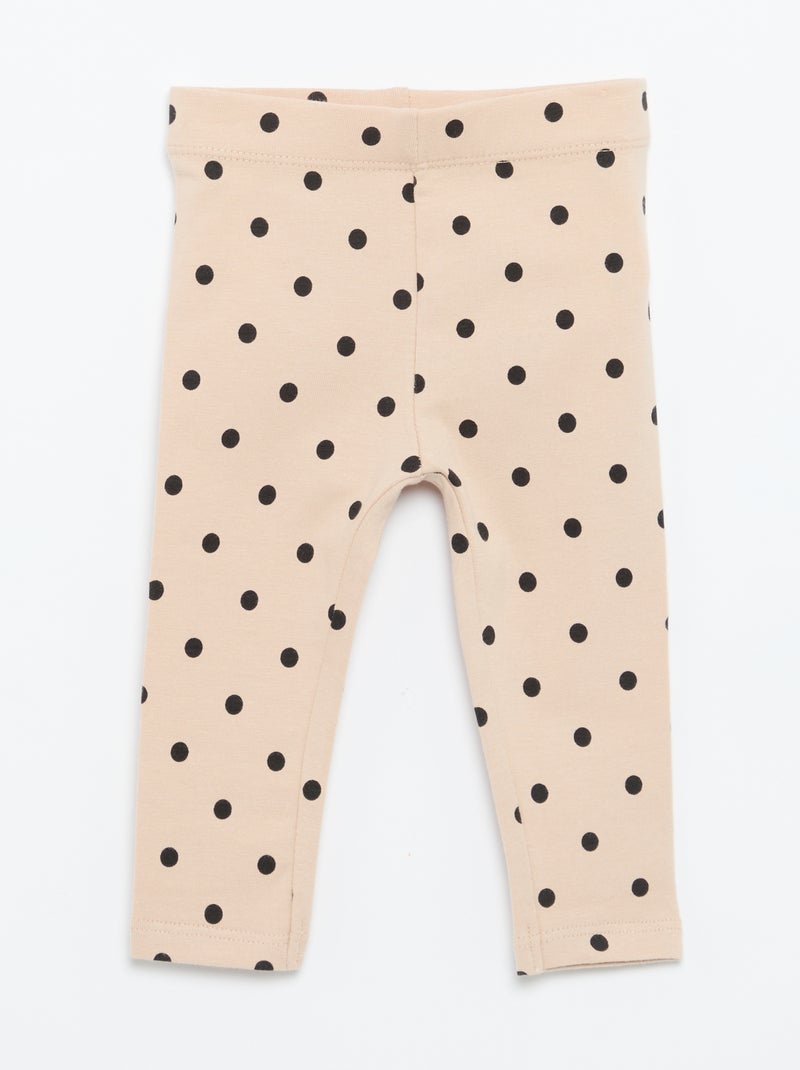 2er-Pack lange Leggings Beige - Kiabi