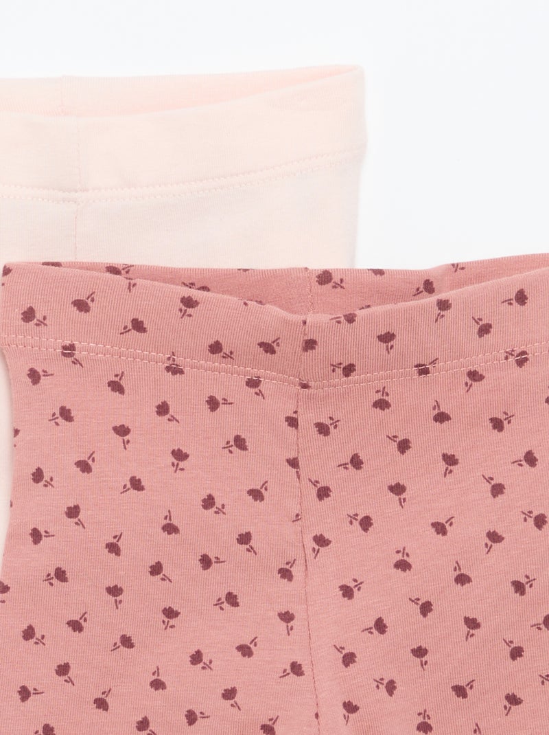 2er-Pack lange Leggings Rosa - Kiabi