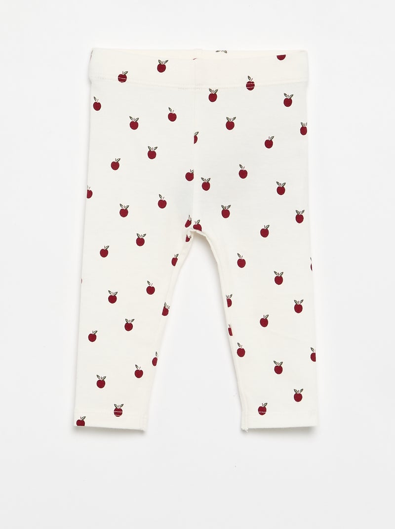 2er-Pack lange Leggings Weiß - Kiabi