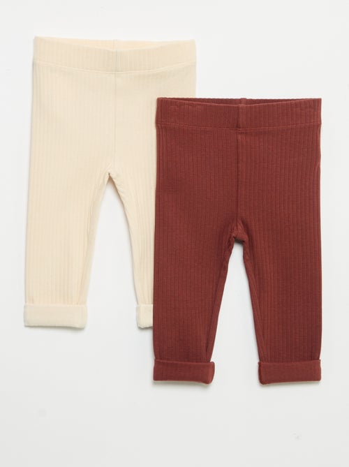 2er-Pack Leggings aus Rippstrick - Kiabi