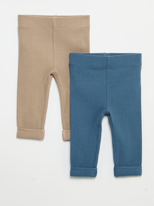 2er-Pack Leggings aus Rippstrick - Kiabi