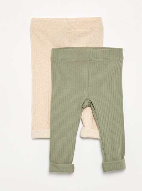2er-Pack Leggings aus Rippstrick - Kiabi