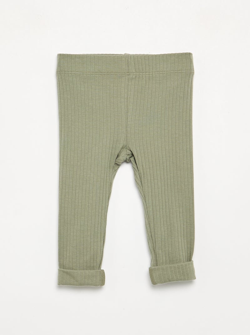 2er-Pack Leggings aus Rippstrick Vert - Kiabi