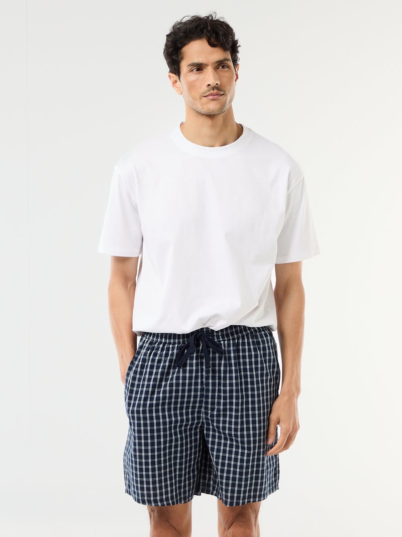 2er-Pack Nachtshorts mit Taschen Blau - Kiabi