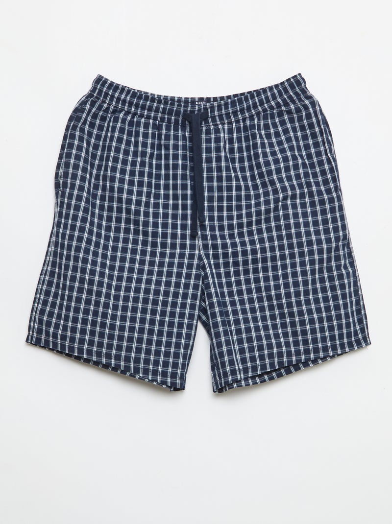 2er-Pack Nachtshorts mit Taschen Blau - Kiabi