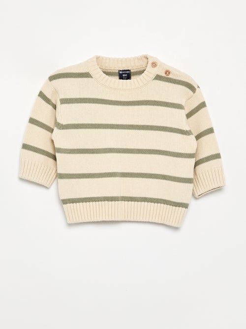 2er-Pack Pullover – 1 gestreift + 1 unifarben - Kiabi