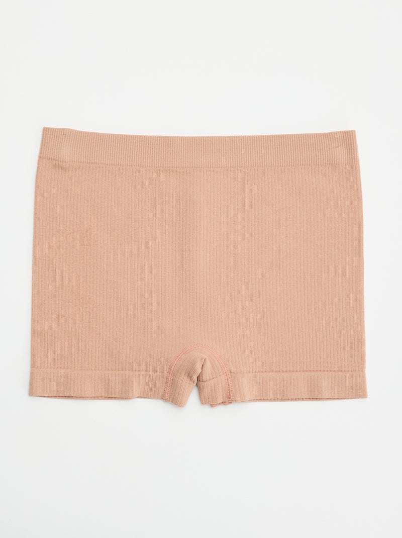 2er-Pack Rippstrick-Shorties Rosa - Kiabi