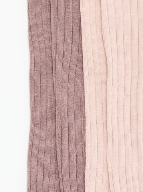 2er-Pack Rippstrick-Strumpfhosen - Kiabi