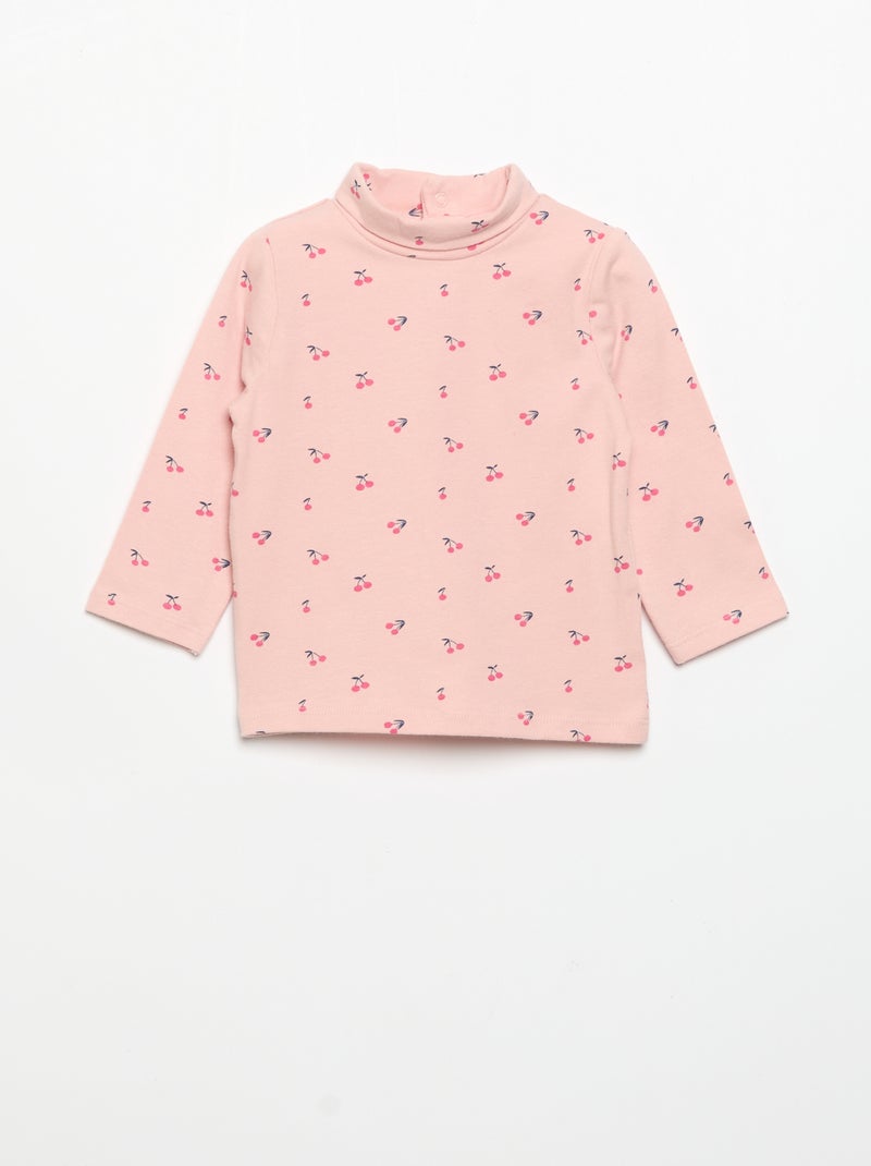2er-Pack Rollkragen-Unterziehshirts Rose - Kiabi