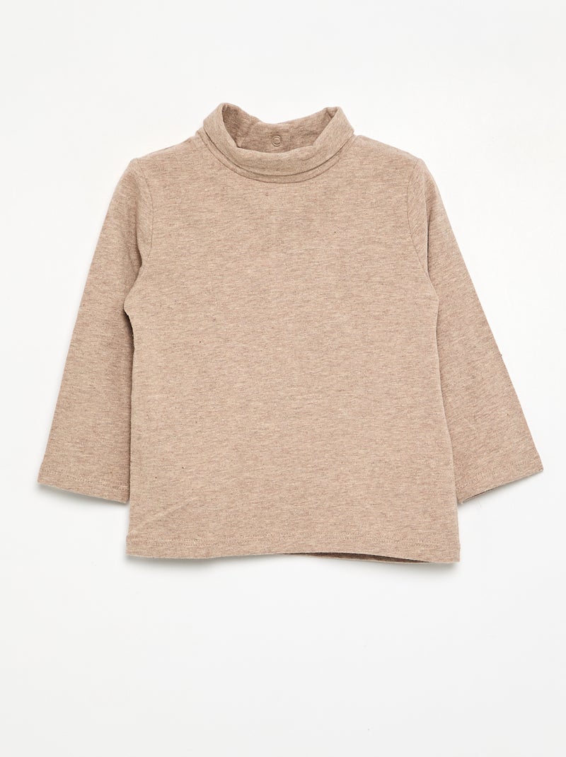2er-Pack Rollkragenpullover Beige - Kiabi