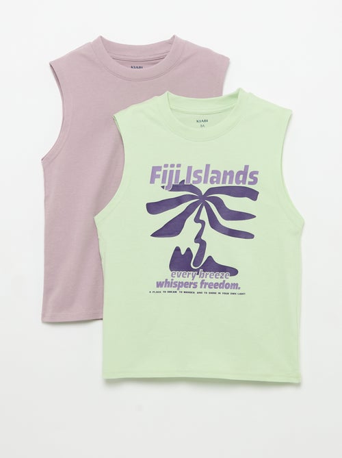 2er-Pack Rundhals-Tanktops - Kiabi