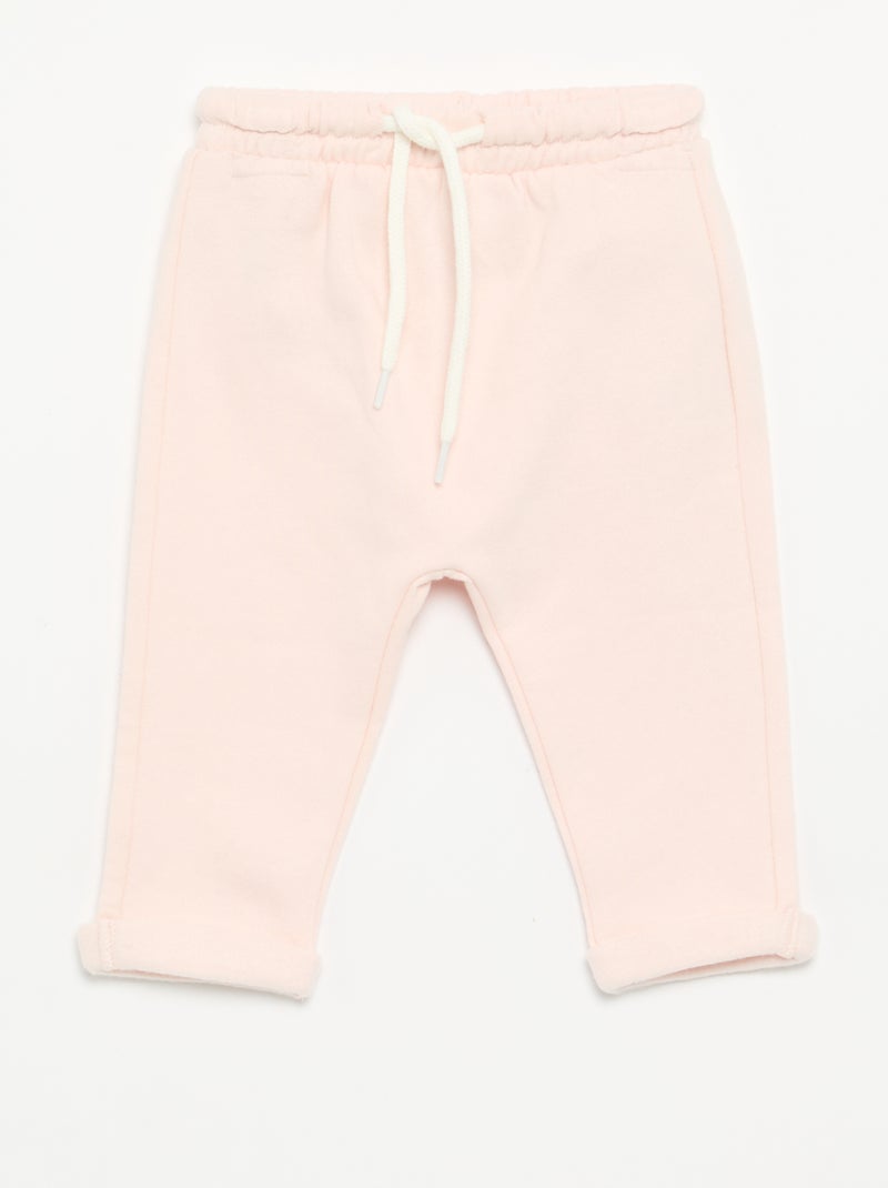 2er-Pack Sarouel-Hosen aus Molton Rosa - Kiabi