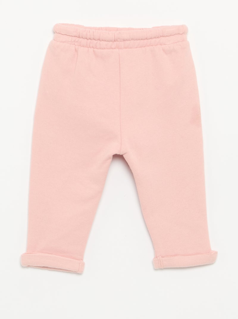 2er-Pack Sarouel-Hosen aus Molton Rosa - Kiabi