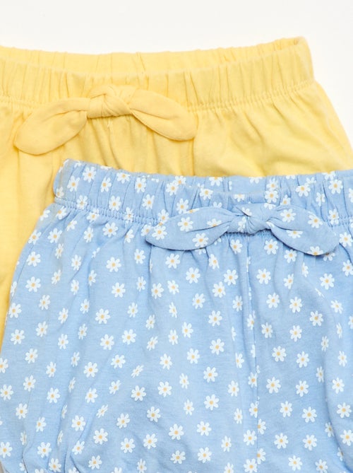 2er-Pack Shorts mit Zierschleifen - Kiabi