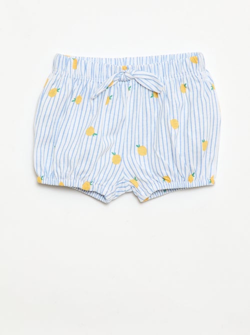 2er-Pack Shorts mit Zierschleifen - Kiabi