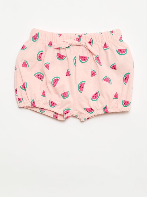 2er-Pack Shorts mit Zierschleifen - Kiabi