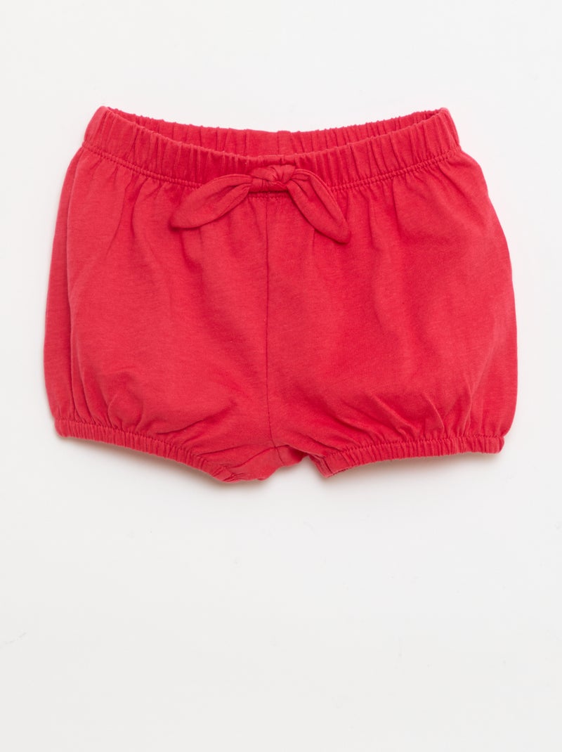 2er-Pack Shorts mit Zierschleifen Rosa - Kiabi